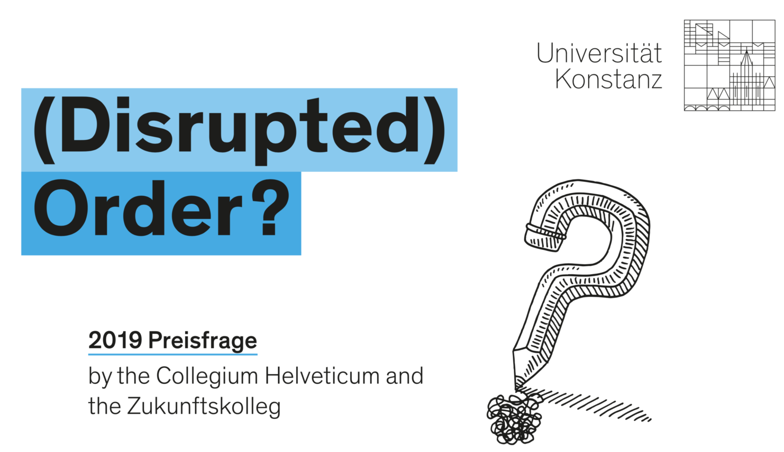 Flyer of 2019 Preisfrage by the Collegium Helveticum and the Zukunftskolleg